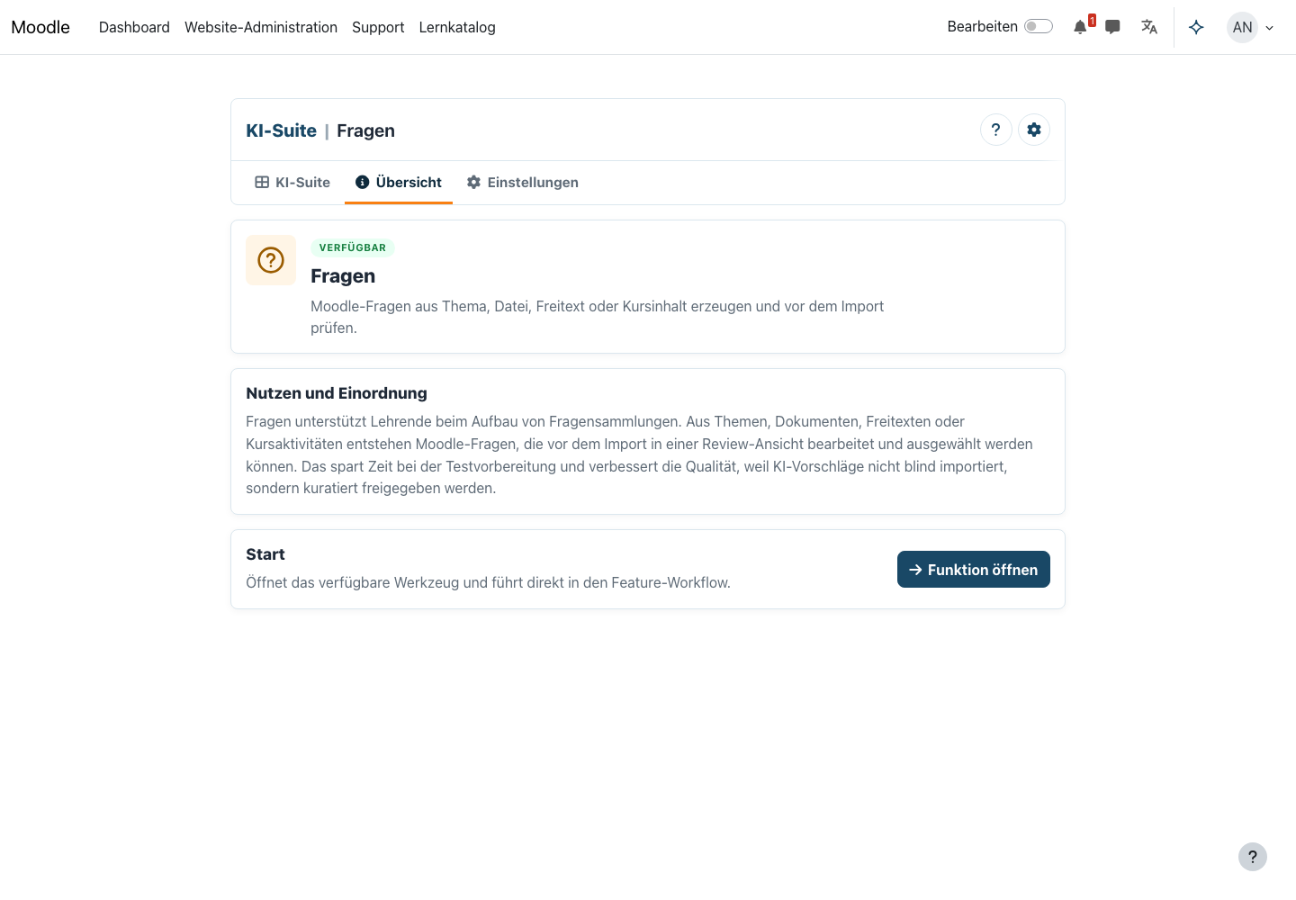 KI Fragen im Feature-Überblick